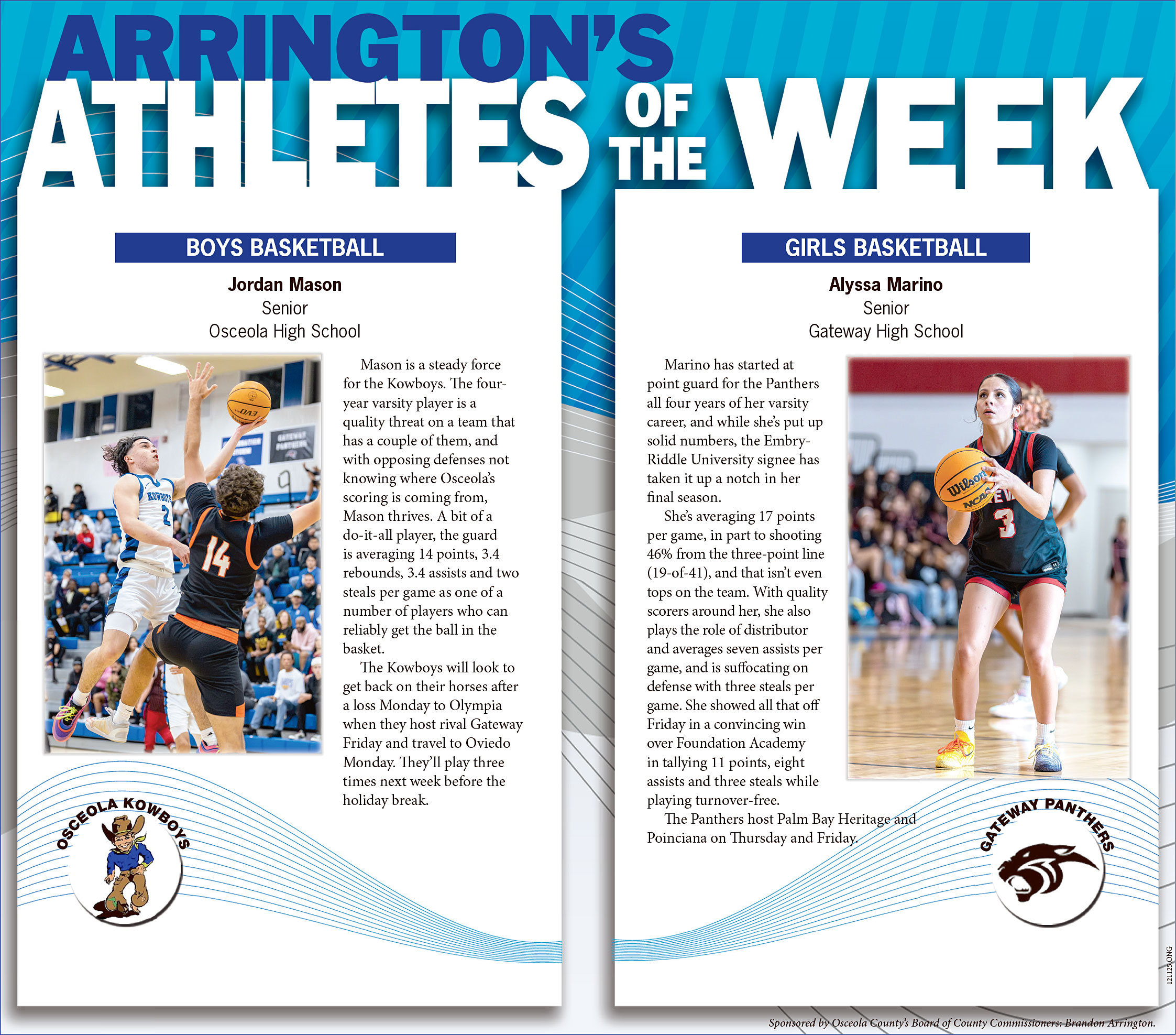 Arrington's Athletes of the week Dec. 11