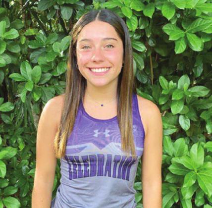 Celebration’s Catalina Edwards was the only track athlete from Osceola County to earn all-state honors (Class 4A) in two individual events. SUBMITTED PHOTO