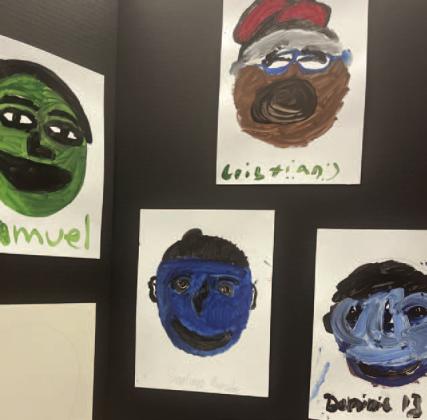 Youths were encouraged to express their inner selves through art in the WYE “Reflections: Portraits of Who I Am” program. PHOTO/DEBBIE DANIEL