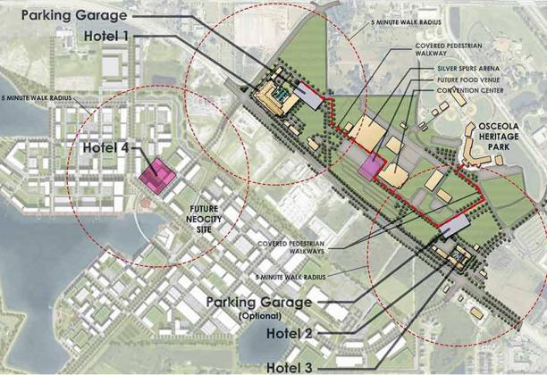 SUBMITTED RENDERING Above is a rendering of the new hotel development Osceola County is working on with Riviera Point Development.