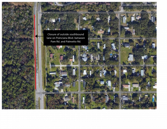 Map of roadwork