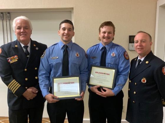Firefighters Fernando Almeida and Rion Strum