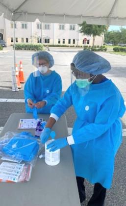 COVID-19 testing at St. Cloud High School. PHOTO/FLORIDA DEPARTMENT OF HEALTH OSCEOLA COUNTY
