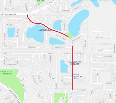 Map of planned roadwork