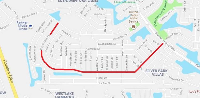 Map of planned roadwork