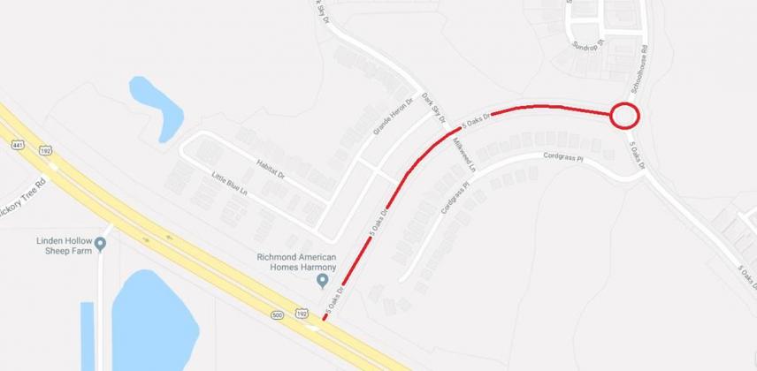 Map of road project