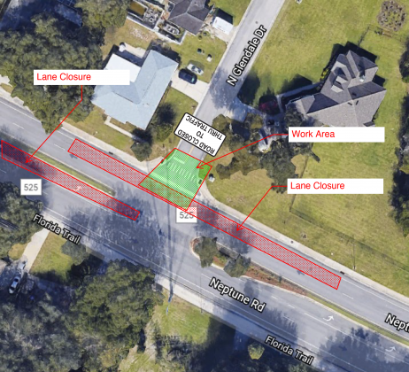 Map of Neptune Road sewer project.