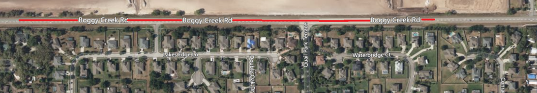 Map of Boggy Creek Road Road resurfacing project