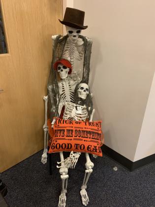 Halloween decor at Goodwill.