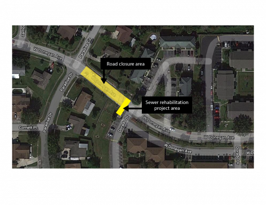 Map of sewer project.