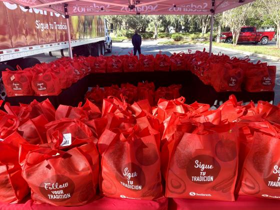 A total of 150 families were pre-selected for the Thanksgiving meals. NEWS-GAZETTE PHOTO/BRIAN MCBRIDE