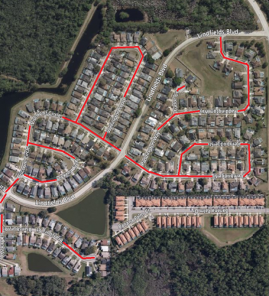 Microsurfacing project map/Osceola County
