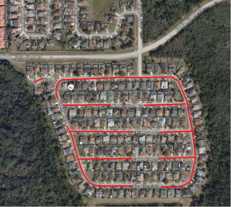 Microsurfacing project map/Osceola County