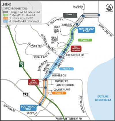 Map of Simpson Road project.