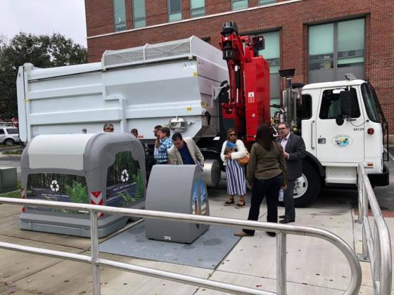The City of Kissimmee debuted an underground refuse system Thursday at City Hall for officials from around the state.