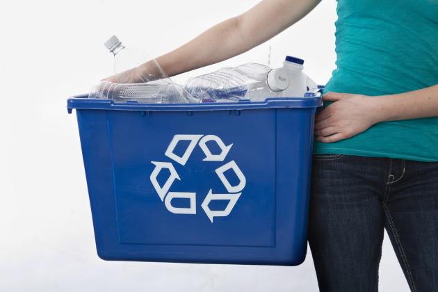 Plastic, cardboard and your already-read News-Gazettes can go in this bin — but not glass, starting Monday./PHOTO METRO