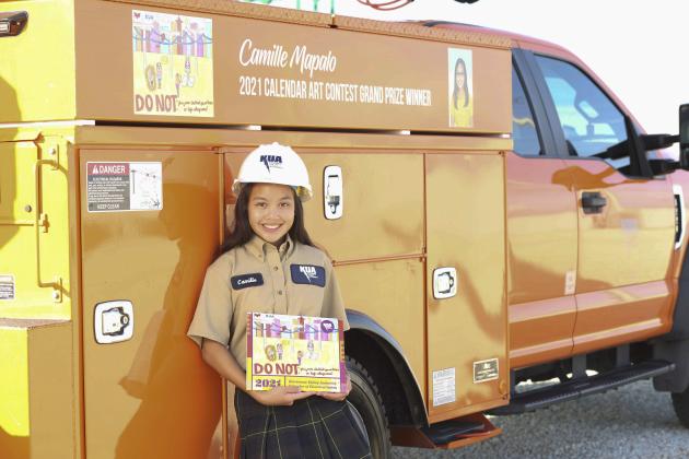 The winner of KUA's Calendar Art Contest  will have their artwork featured on the calendar coverand affixed to one of KUA’s fleet vehicles for one year. PHOTO/KUA