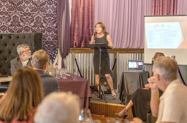 St. Cloud Main Street Executive Director Paula Stark presides over the organization's annual meeting and awards banquet. PHOTO/ST. CLOUD MAIN STREET