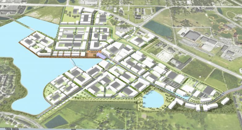 An agreement would include selling 25 acres of county land for $14.125 million to DSUS developer Young-hwa Song. DSUS would then develop a mixed-use city center, like job centers, residential units, hotels, a multi-story commercial office tower, dining and entertainment space. The investment could have an impact of $1.2 billion. PHOTO/NEOCITY