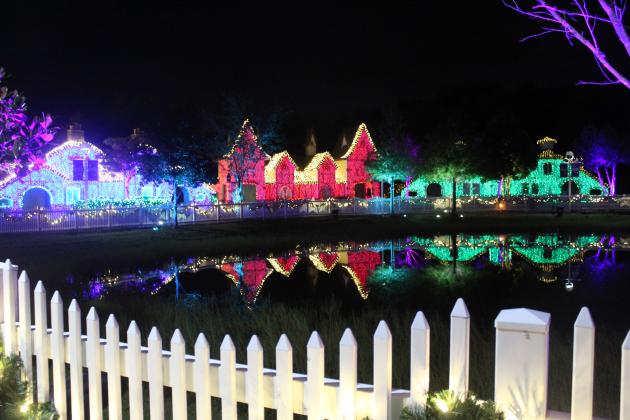 Over 50 of Give Kids the World Village’s villas are covered in lights and choreographed to music, and play six times an hour, as part of Night of a Million Lights. PHOTO/KEN JACKSON
