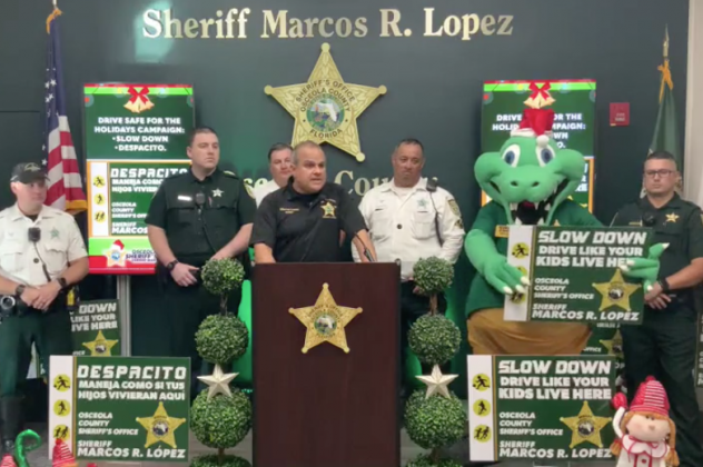 Sheriff Marcos Lopez unveiled the "Slow Down/Despacito" program to prevent traffic fatalities on Osceola roads.