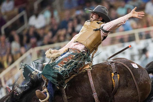PRCA cowboys took home over $100,000 in prize money from the 148th Silver Spurs Rodeo. PHOTO/ROB HERBERT