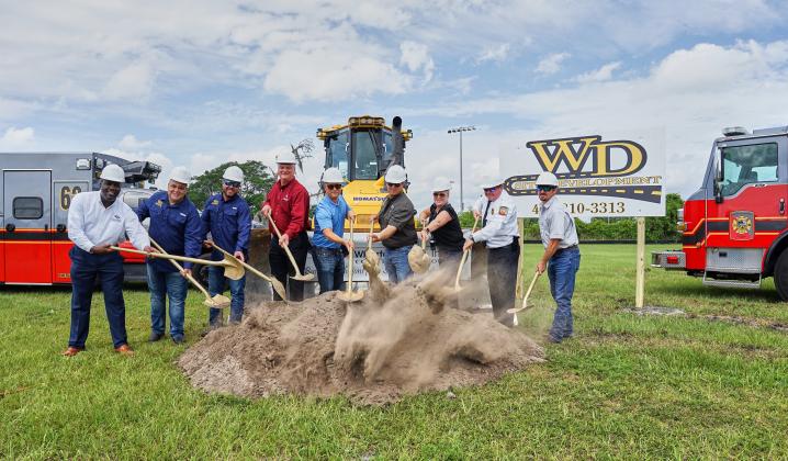 Osceola County officials hold a ceremonial groundbreaking for new Fire Station 67 on Boggy Creek Road in May 2022. PHOTO/OSCEOLA COUNTY
