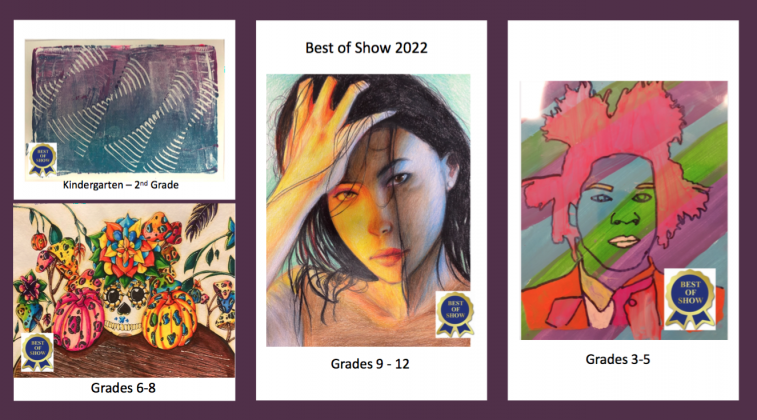 Montage of the winning art pieces