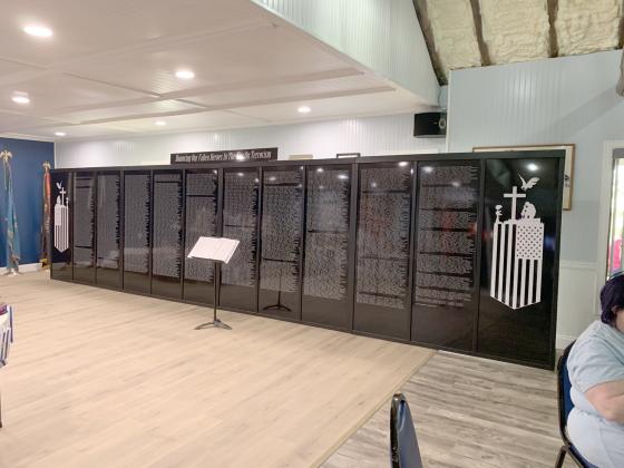 The memorial wall for those who’ve given their lives in the War on Terror was displayed.