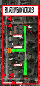 Parts of Bay Street and East Bass Street, just northeast of downtown Kissimmee, will close for a sewer rehabilitation project. GRAPHIC/TOHO WATER
