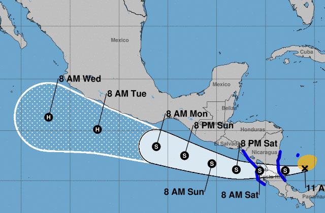 GRAPHIC/NATIONAL HURRICANE CENTER The National Hurricane Center is the source for storm graphics, including the infamous “cone of projected movement” that is disseminated by other media outlets.