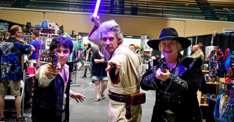 Cosplayers strike a pose during Fandom Kissimmee 2021. PHOTO/FANDOM