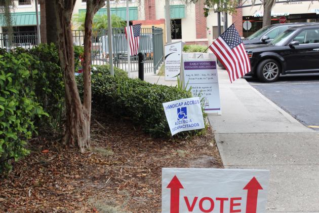 The early voting site at the Kissimmee Civic Center opened Monday to take county ballots. PHOTO/KEN JACKSON