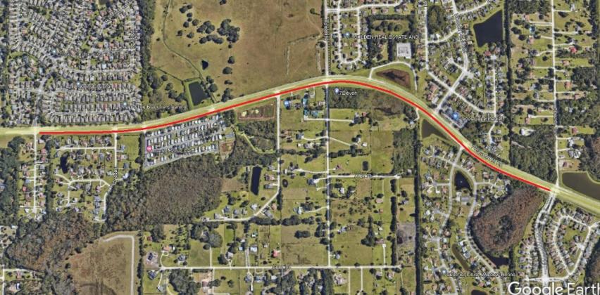 The southbound lanes of Pleasant Hill from Suzette Drive to Granada Boulevard are tentatively scheduled for asphalt repairs through Thursday, from 8 p.m. to 5 a.m. GRAPHIC/OSCEOLA COUNTY