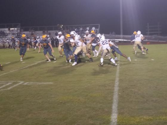 Aside from one scoring play, the St. Cloud defense held Winter Springs to negative yardage. PHOTO/DAN PEARSON