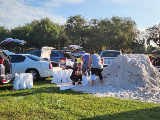 There was no waiting to get to one of about eight sand piles at Osceola Heritage Park. PHOTO/KEN JACKSON