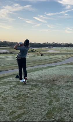 Gunnar Green shot two-under 70 to lead the St. Cloud boys to a season-low score of 293 and a fourth place finish in the Region 2 Championship. PHOTO/ST. CLOUD H.S.