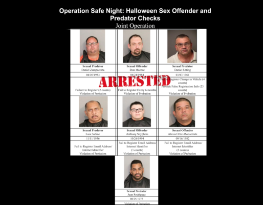 Seven Osceola arrests were made Monday as a part of Operation Safe Night.