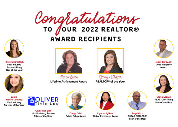 The Osceola County Association of REALTORS® announced its annual award winners this month. GRAPHIC/OSCAR