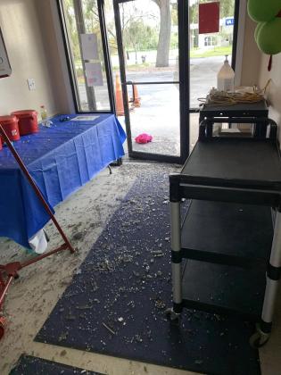 A photo of the damage caused by the burglars. PHOTO/KISSIMMEE POLICE DEPT.