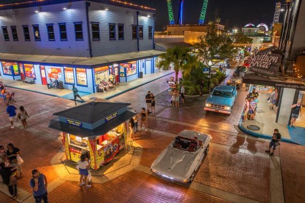 The local lineup of classic cars isn’t in Osceola County one week per year. Muscle and Classic cars “cruise” every Friday and Saturday at Old Town Kissimmee. PHOTO/EXPERIENCE KISSIMMEE