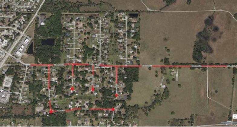 Streets near Buenaventura Lakes are scheduled for micro-surfacing in the month of February, starting Feb. 1. GRAPHIC/OSCEOLA COUNTY