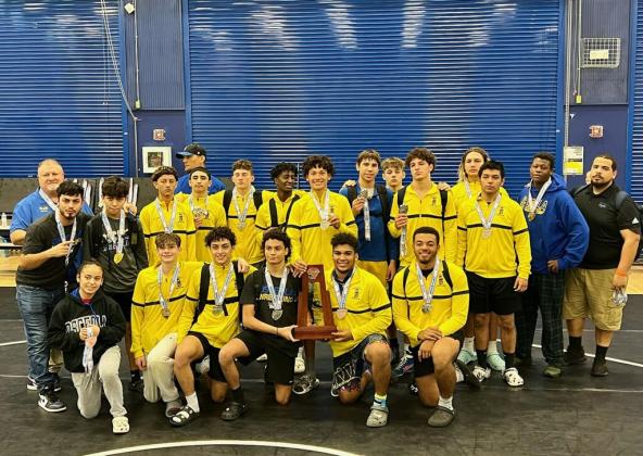 The Osceola Kowboys were state runners-up in the Class 3A duals wrestling championship, which they hosted. PHOTO/OSCEOLA HIGH SCHOOL