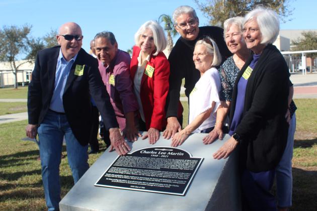 Members of Osceola High’s Class of 1966 helped immortalize Charles Martin at Monday’s event, put on by OHS’ Black Student Alliance. PHOTO/KEN JACKSON