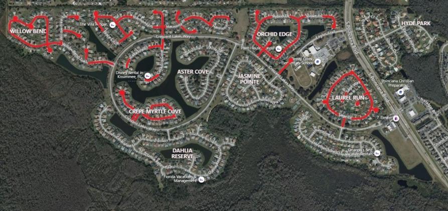 Neighborhood streets in Crescent Lakes will undergo micro-resurfacing starting next week. PHOTO/OSCEOLA COUNTY
