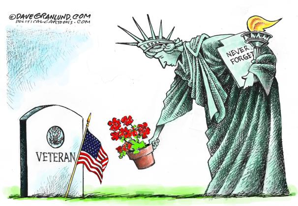In remembrance of Memorial Day, government, utility and municipal offices will be closed Monday. CAGLE CARTOONS