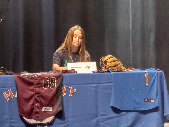 Harmony softball standout Dominica Kohout signed with Webber International University. PHOTO/J. DANIEL PEARSON