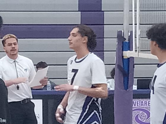 Celebration senior captain Darion Graham (7) recorded nine kills and two aces in the decisive fourth set for the Storm. PHOTO/DAN PEARSON