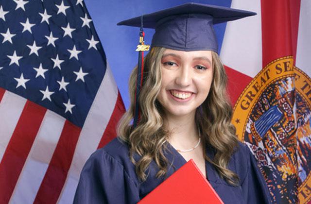 Sarah Spencer, a senior at Heritage Christian School in Kissimmee, received the T. Carter Hagaman Memorial Scholarship. PHOTO/GWCF