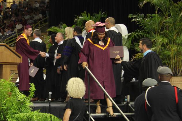 Deferring diplomas, St. Cloud High style. PHOTO/KEN JACKSON